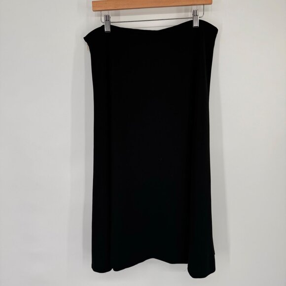 Calvin Klein Womens Black A-Line skirt Size 14 career knee length - Picture 8 of 9